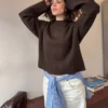 Jersey oversize de cuello redondo