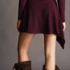 Minivestido asimétrico de manga larga con bajo acampanado – Vestidos y monos Minivestido asimétrico de manga larga con bajo acampanado – Vestidos y monos