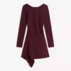 Minivestido asimétrico de manga larga con bajo acampanado – Vestidos y monos Minivestido asimétrico de manga larga con bajo acampanado – Vestidos y monos