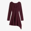 Minivestido asimétrico de manga larga con bajo acampanado – Vestidos y monos Minivestido asimétrico de manga larga con bajo acampanado – Vestidos y monos