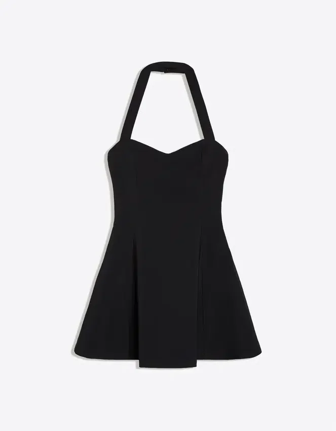 Minivestido con cuello halter Minivestido con cuello halter