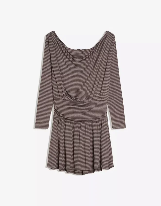 Minivestido de manga larga con fajín – Vestidos y monos Minivestido de manga larga con fajín – Vestidos y monos