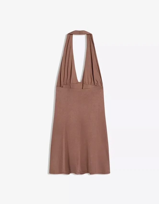 Minivestido halter con tachuelas Minivestido halter con tachuelas