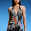 Minivestido halter Ed Hardy X Bershka Minivestido halter Ed Hardy X Bershka