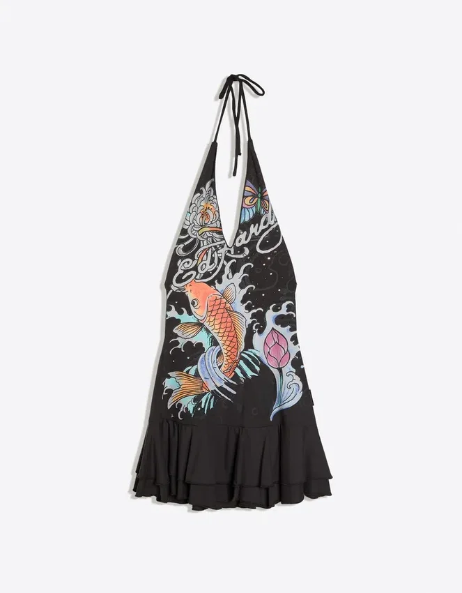 Minivestido halter Ed Hardy X Bershka Minivestido halter Ed Hardy X Bershka