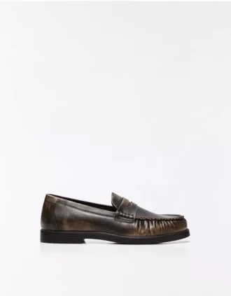 Mocasines fruncidos con detalle cepillado – Zapatos de vestir Mocasines fruncidos con detalle cepillado – Zapatos de vestir