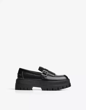 Mocasín de suela gruesa con hebilla – Zapatos de vestir