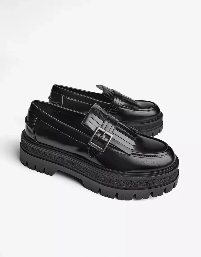 Mocasín de suela gruesa con hebilla – Zapatos de vestir Mocasín de suela gruesa con hebilla – Zapatos de vestir