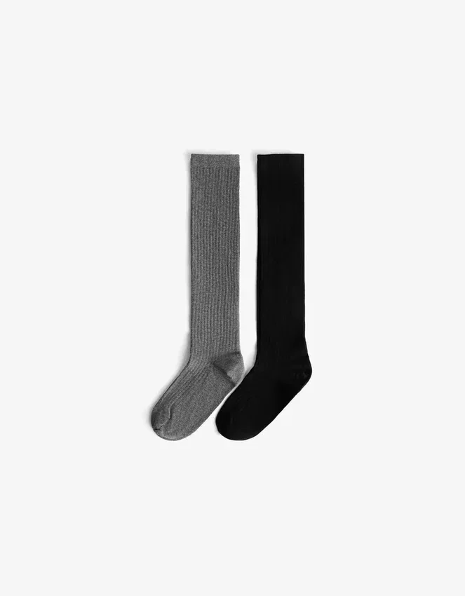Pack de 2 calcetines acanalados Pack de 2 calcetines acanalados