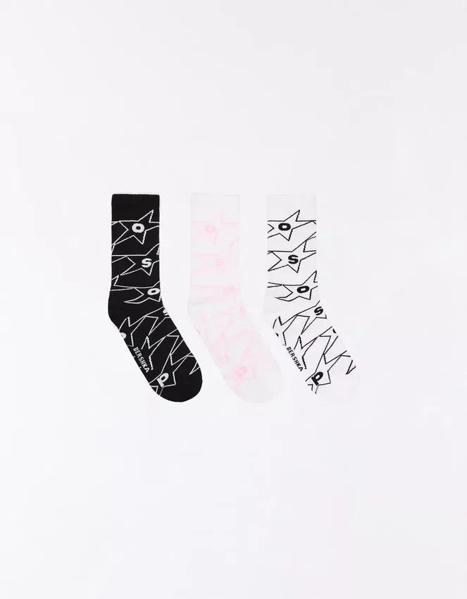 Pack de 3 pares de calcetines estampados – Accesorios Pack de 3 pares de calcetines estampados – Accesorios