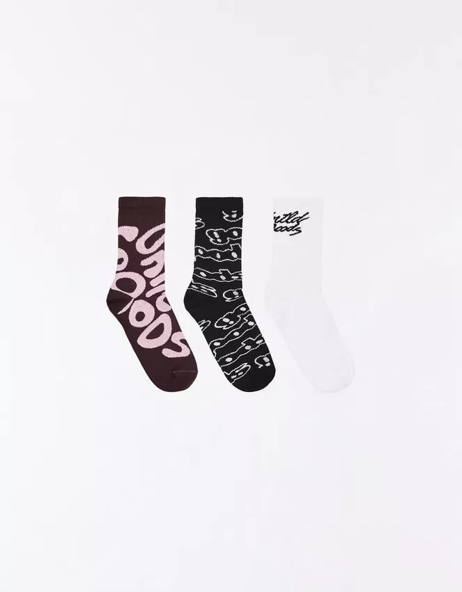 Pack de 3 pares de calcetines estampados – Accesorios – Hombre Pack de 3 pares de calcetines estampados – Accesorios – Hombre
