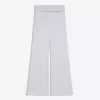 Pantalones acampanados de felpa con parche Pantalones acampanados de felpa con parche