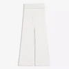 Pantalones acampanados de felpa con parche Pantalones acampanados de felpa con parche