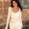 Cárdigan técnico tipo bailarina