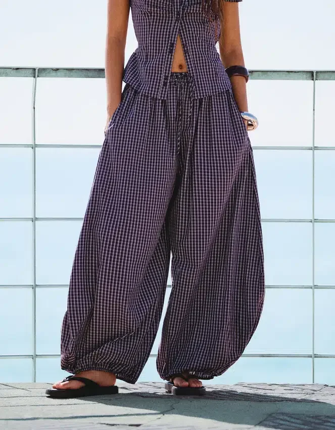 Pantalones bombachos de popelín Pantalones bombachos de popelín