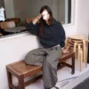 Pantalones bombachos de popelín Pantalones bombachos de popelín