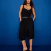 Pantalones capri de tiro bajo