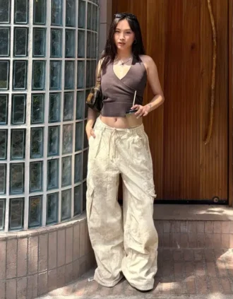 Pantalones cargo estampados