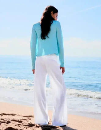 Pantalones con cintura doblada