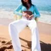 Pantalones con cintura doblada Pantalones con cintura doblada