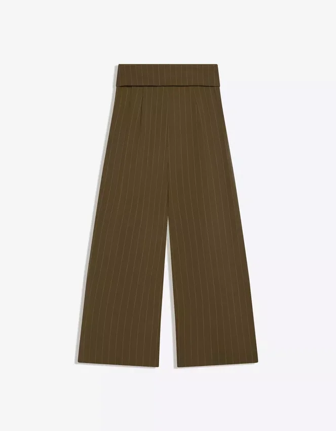 Pantalones con pinzas y cintura con vuelta Pantalones con pinzas y cintura con vuelta