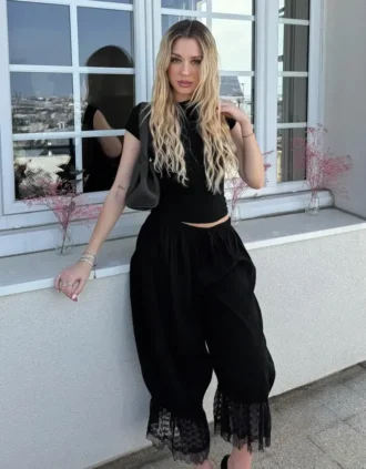 Pantalones cortos de encaje con entrepierna baja – #Bershkastyle – Mujer