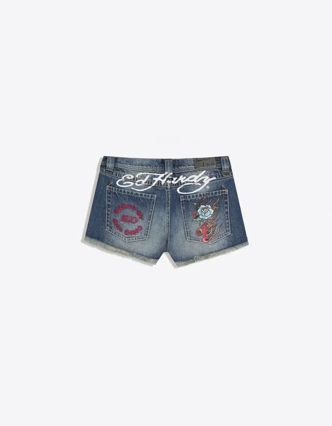 Pantalones cortos Denim Ed Hardy X Bershka Pantalones cortos Denim Ed Hardy X Bershka