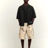 Pantalones cortos estampados de pierna ancha – Hombre