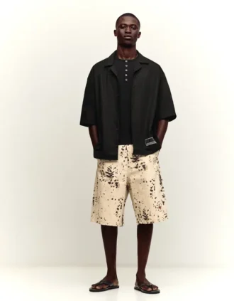 Pantalones cortos estampados de pierna ancha – Hombre Pantalones cortos estampados de pierna ancha – Hombre