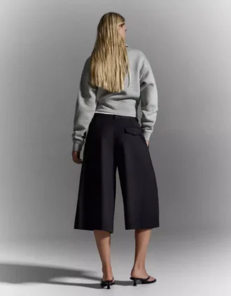 Pantalones cortos tipo culotte a rayas