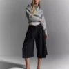 Pantalones cortos tipo culotte a rayas