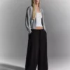 Pantalones de corte acampanado con cordones – Pantalones – Mujer