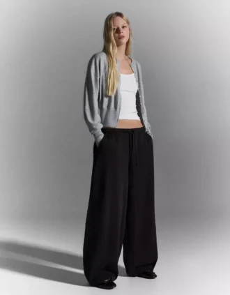 Pantalones de corte acampanado con cordones – Pantalones – Mujer