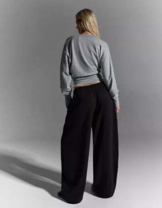 Pantalones de corte acampanado con cordones – Pantalones – Mujer