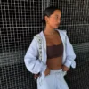Pantalones de corte acampanado con cordones – Pantalones – Mujer