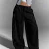 Pantalones de corte acampanado con cordones – Pantalones – Mujer