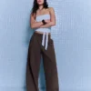 Pantalones de doble tejido Voluminous – Pantalones