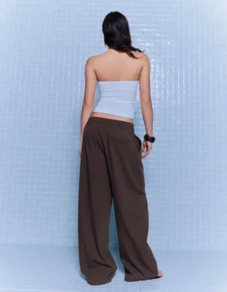 Pantalones de doble tejido Voluminous – Pantalones