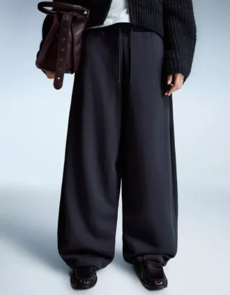 Pantalones de felpa con cordones Pantalones de felpa con cordones