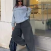 Pantalones de felpa con cordones