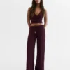 Pantalones de pierna ancha con cintura elástica