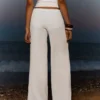Pantalones de pierna ancha con cintura elástica