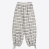 Pantalones de tiro bajo a cuadros