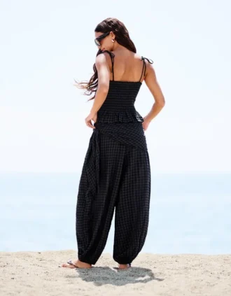 Pantalones de tiro bajo con pañuelo
