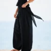Pantalones de tiro bajo con pañuelo