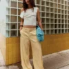 Pantalones fluidos a rayas – Mujer Pantalones fluidos a rayas – Mujer