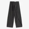 Pantalones plisados con doble botón – Pantalones – Mujer