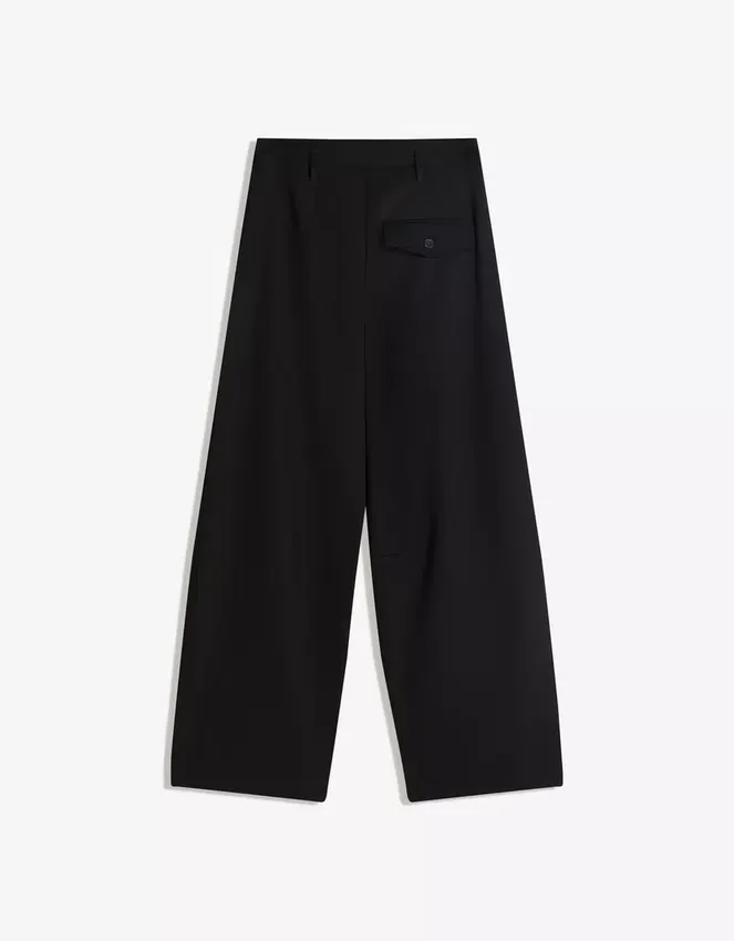 Pantalones plisados con doble botón Pantalones plisados con doble botón