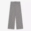 Pantalones rectos con estampado a rayas