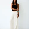 Pantalones rústicos Wide Leg con pliegues